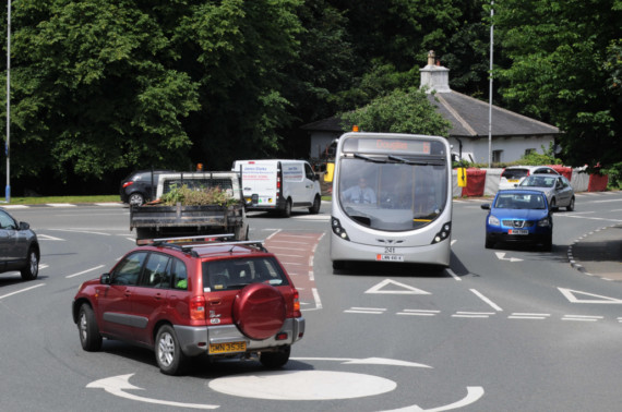 Crash at roundabout as traffic diverted away from scene