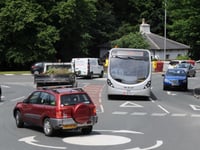 Crash at roundabout as traffic diverted away from scene