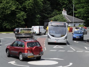 Crash at roundabout as traffic diverted away from scene