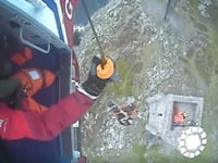 Video footage of dramatic tower rescue