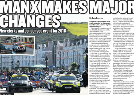 Rally Isle of Man retains British championship place