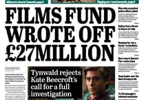 In the Manx Independent this week: Huge amount of film fund money written off