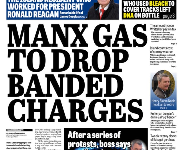 In the Isle of Man Examiner: Big news for gas customers