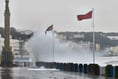 Watch as waves crash over Douglas Promenade amid blustery conditions