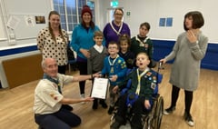 Dylan is given Scout award
