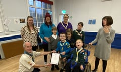 Dylan is given Scout award
