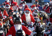 Santas back on their bikes for charity rideout