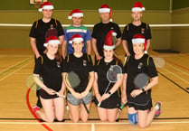 Badminton players get into the festive spirit