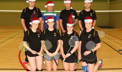 Badminton players get into the festive spirit