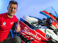 Hutchy back in the TAS fold on a Milwaukee BMW at TT