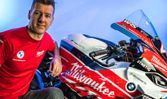 Hutchy back in the TAS fold on a Milwaukee BMW at TT