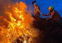 Heath fire in Greeba