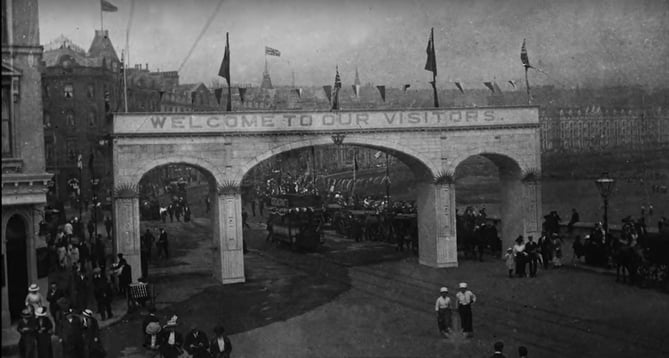 The video contrasts the current state of Loch Promenade with how the Victorians used to welcome tourists 