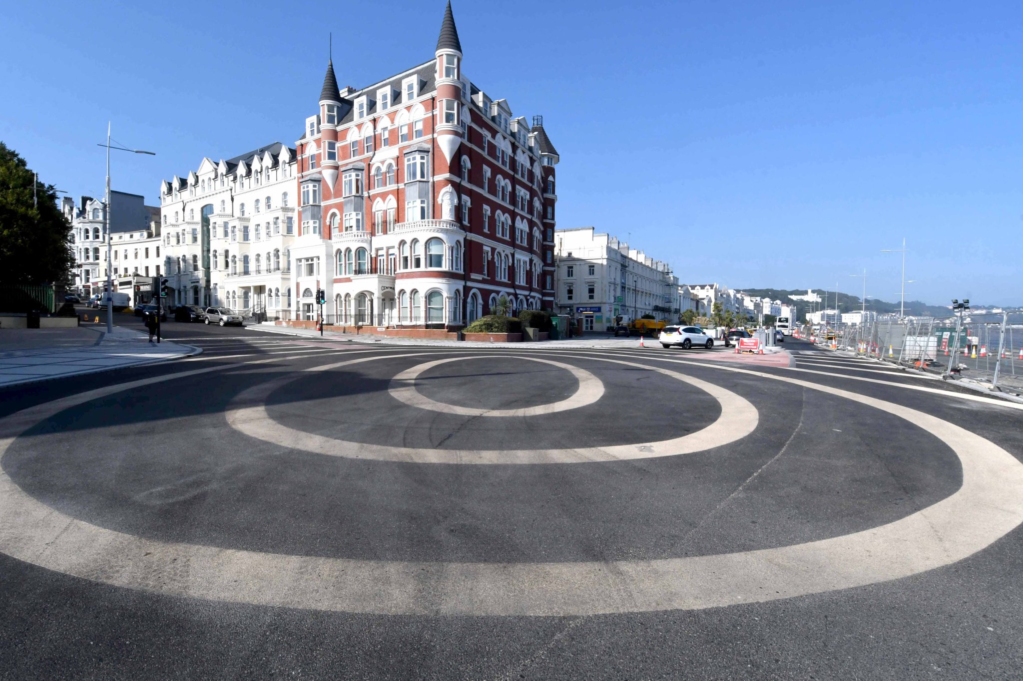 Pedestrian receiving treatment following crash on Douglas Promenade 