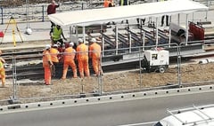 Horse tram derailed during testing