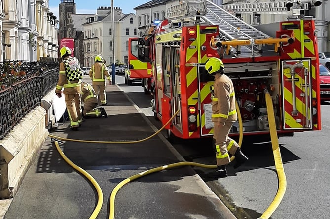 Isle of Man Fire Service attend a kitchen fire on Bucks Road