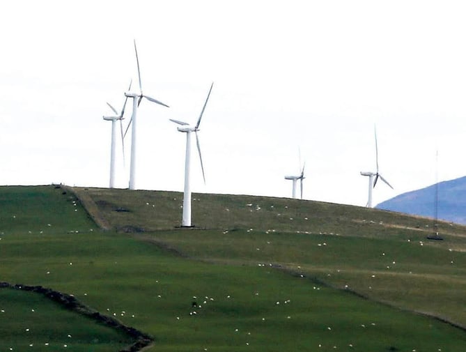 Photo Code 15DPJ15OCT133 Photo Arwyn Parry Jones 15October15 Ref Simon; Wind Farm at Bont Goch near Talybont.
