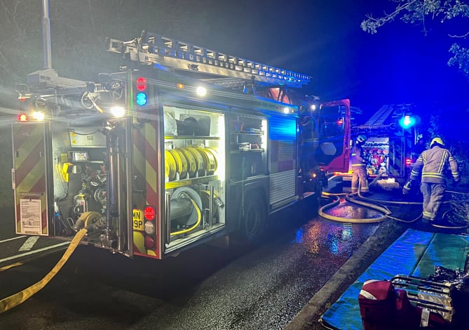 Fire crews from Peel, Douglas and Kirk Michael fire stations were mobilised by the Emergency Services Joint Control Room to a report of a vehicle on fire in the area of St. Johns.