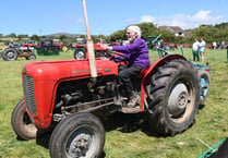Vintage tractors on display at show