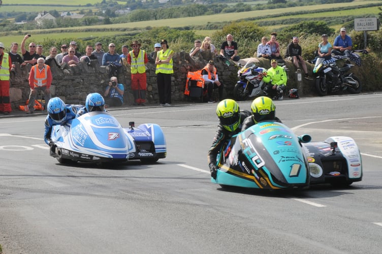 Pete Founds and Jevan Walmsley leading Ryan and Callum Crowe in the early stages of the race. 

