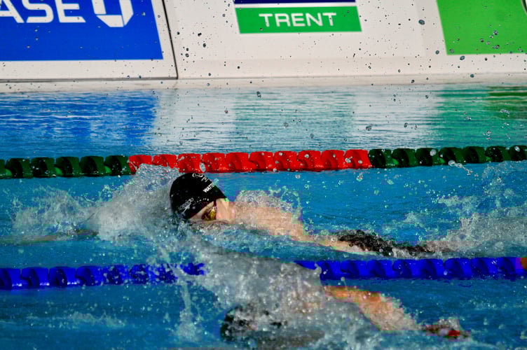 The Isle of Man’s Joel Watterson in action during the men’s 4x100m relay final at the 2022 Commonwealth Games in Birmingham
