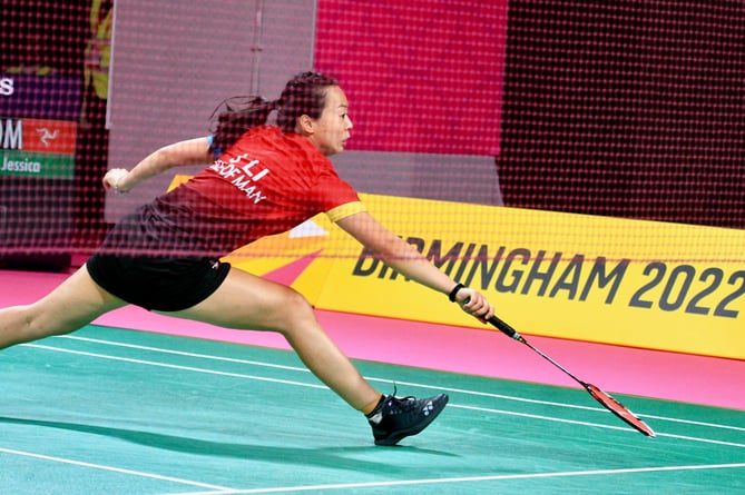 Jessica Li in action against Kirsty Gilmour in the last 16