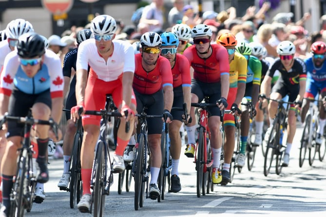 Mark Cavendish, Mark Christian and Sam Brand all featured in the men’s road race on Sunday