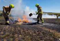 Firefighters use 70,000 litres of water to put out field fires