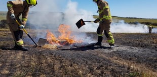 Firefighters use 70,000 litres of water to put out field fires