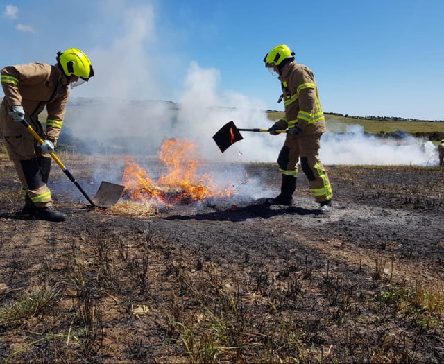 Firefighters use 70,000 litres of water to put out field fires