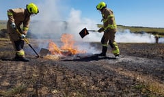 Firefighters use 70,000 litres of water to put out field fires