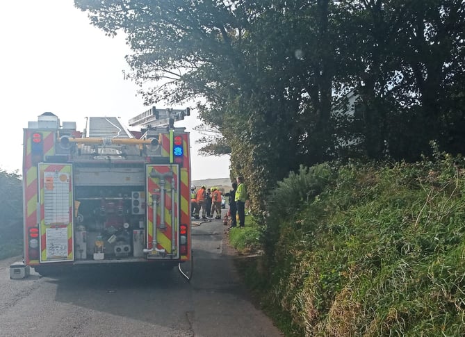The accident scene in Bride this afternoon