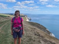 Sue raises £3,000 for the RNLI in 630-mile coast walk
