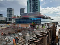 Triskelions mounted on new Isle of Man Ferry Terminal in L’pool