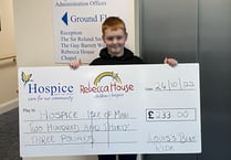Young Louis cycles for charity