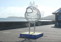 Fill a Fish marine sculptures to encourage recycling placed around Isle of Man