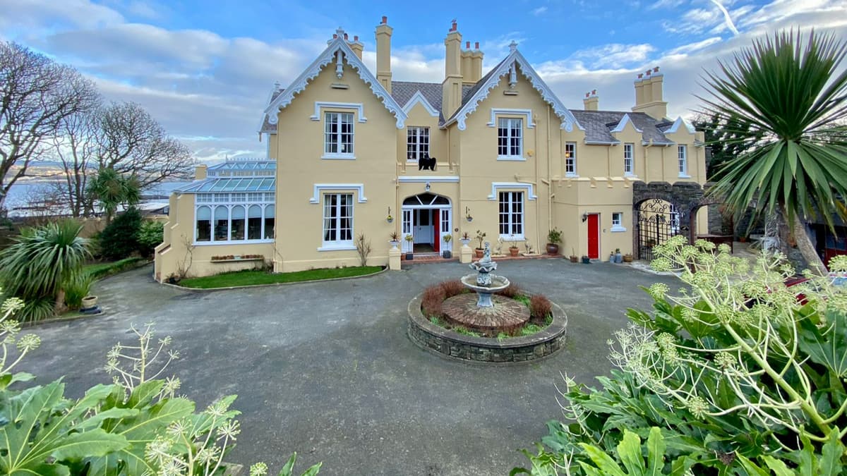 Douglas Victorian mansion on a clifftop for sale including a holiday lodge that used to be