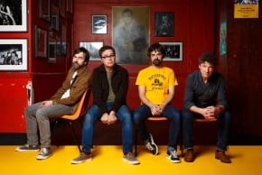 Bluetones frontman Mark Morriss (left) and guitarist Adam Devlin (second from left) will be appearing in Port Erin