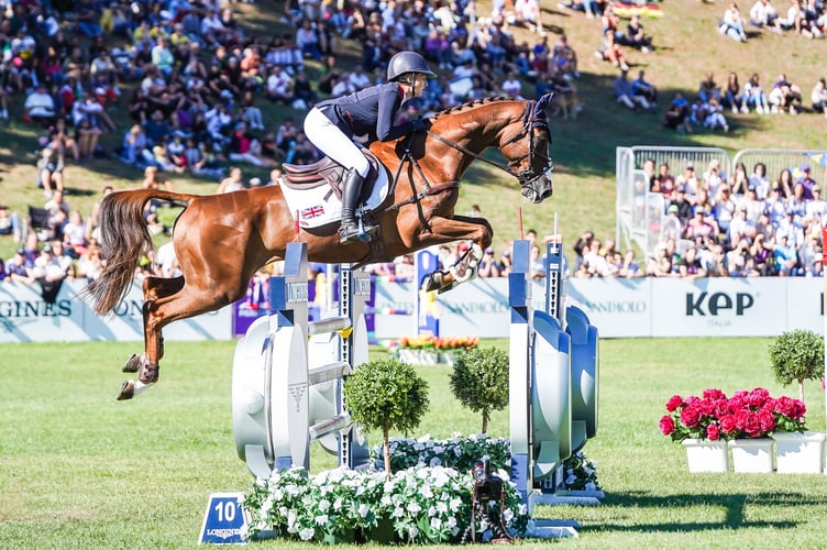 Yasmin Ingham in action on her way to winning the  FEI World Eventing Championships in Pratoni del Vivaro, Italy earlier this year 