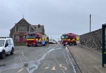 Emergency services deal with fire in Port St Mary