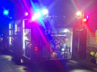 Microwave sparks property fire in Andreas last night