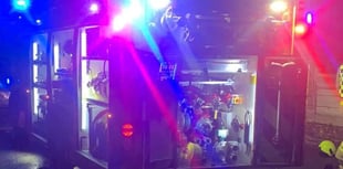 Microwave sparks property fire in Andreas last night