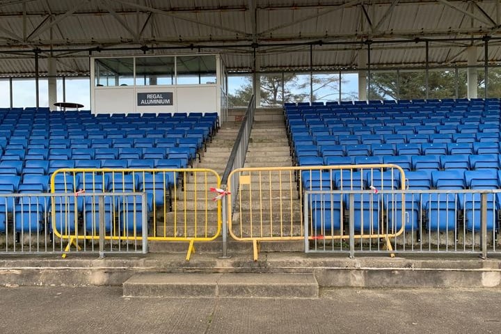 Work is being carried out on the NSC grandstand
