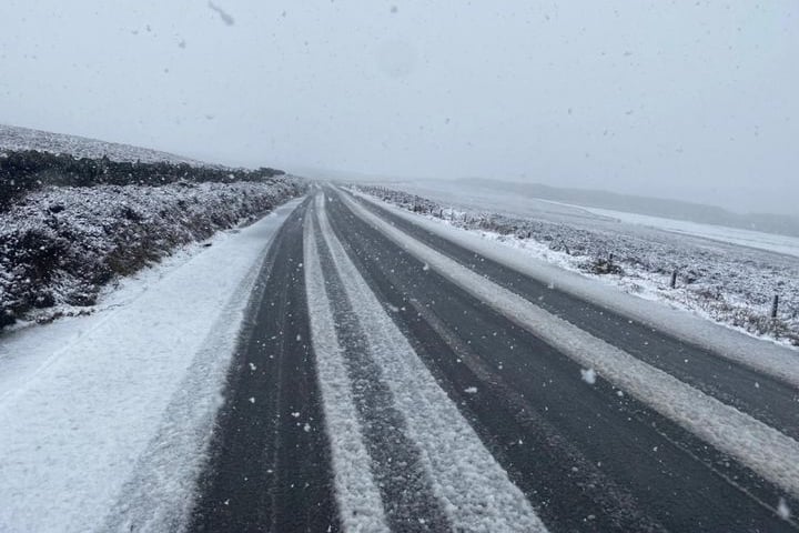 Sloc road in snow