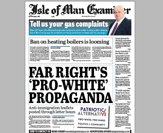 In your Isle of Man Examiner: Far-right group targets island
