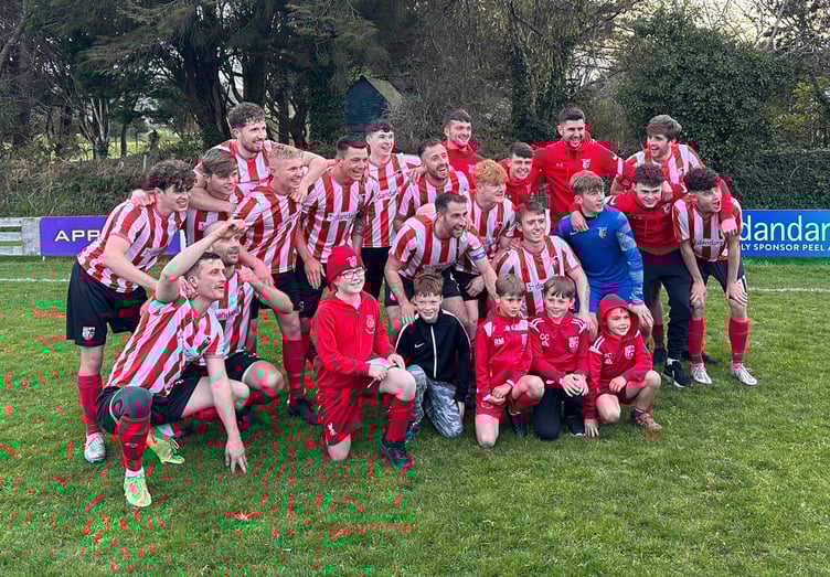 Peel celebrate sealing the 2022-23 Canada Life Premier League title
