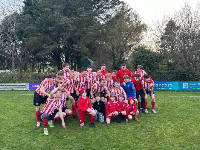 Peel celebrate sealing the 2022-23 Canada Life Premier League title