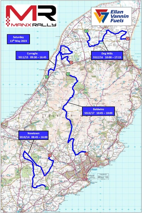 Manx rally Saturday, May 13 2023 roads