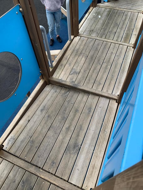 vandalised climbing frame western swimming pool