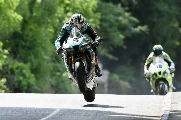 Michael Dunlop in Superbike qualifying